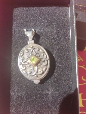 Natural Peridot Locket By Anatoli!!!